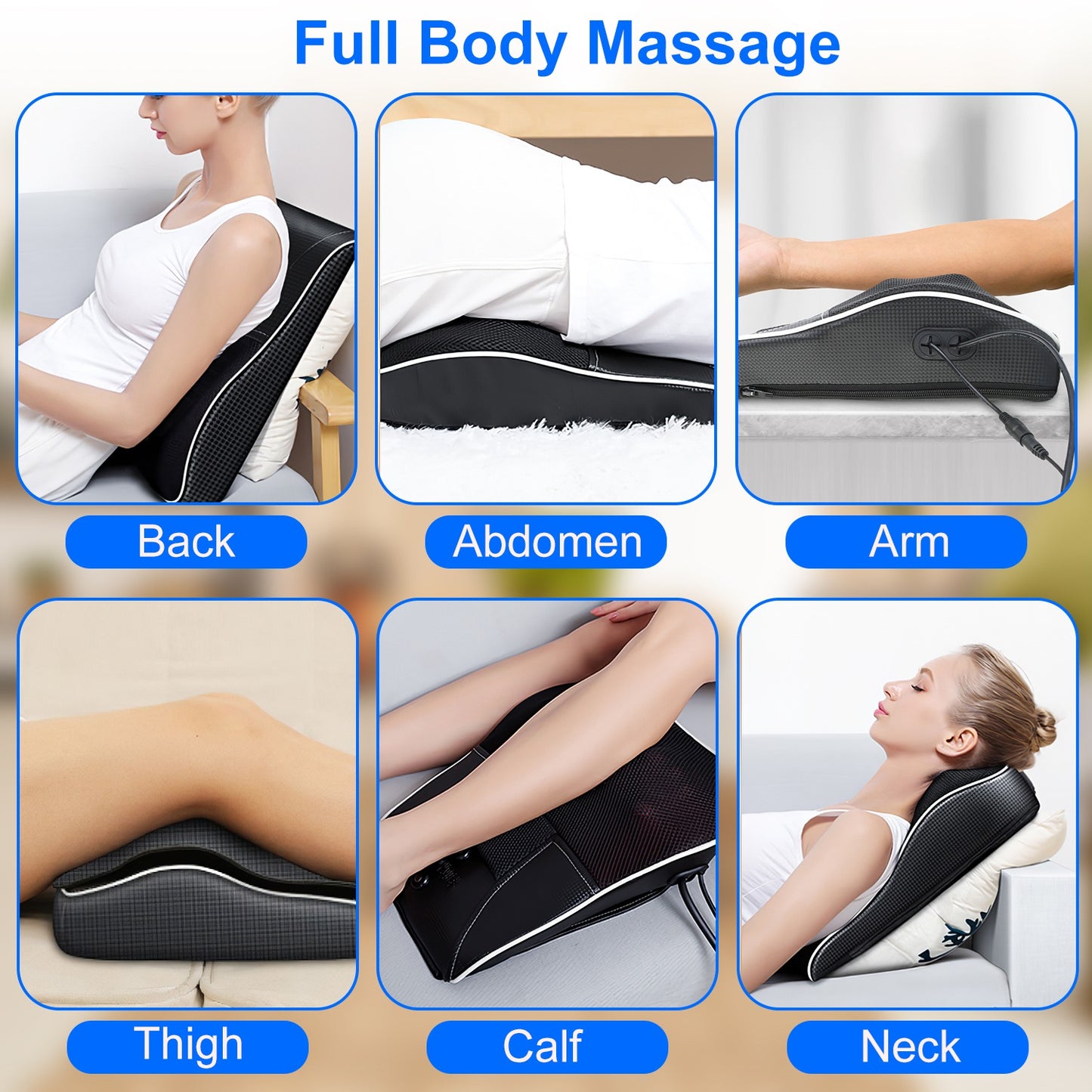 Heated Massage Pillow for Full Body Relief