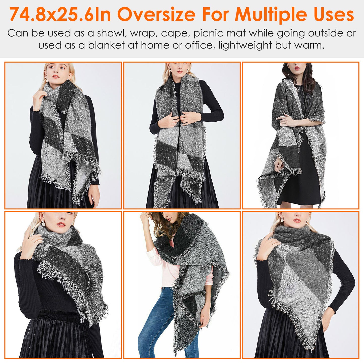 Women Winter Warm Scarf