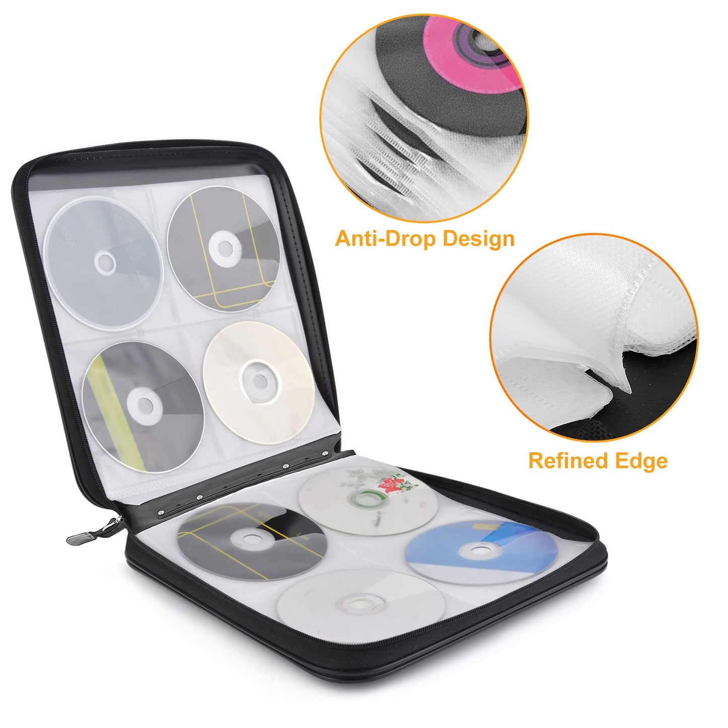 400 Disc CD DVD Storage Case with Carrying Handle