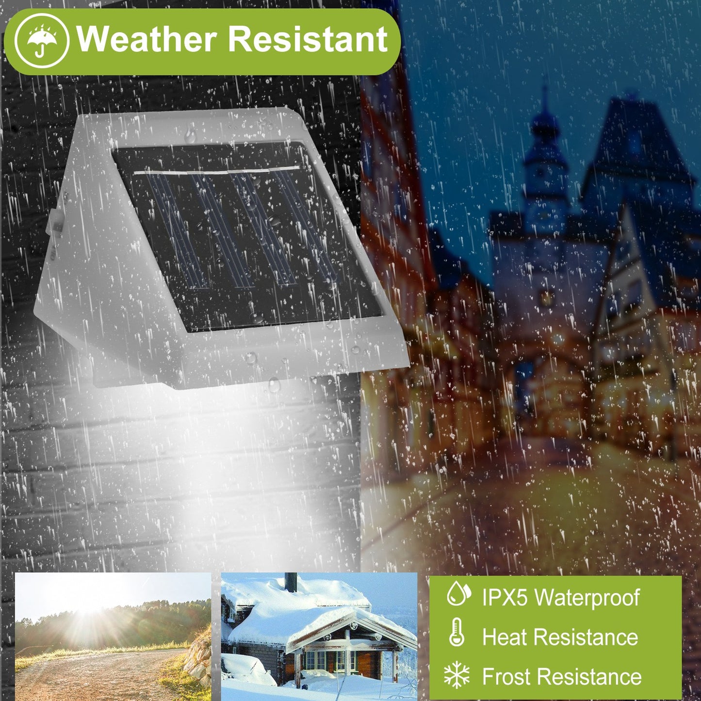 Solar Powered Stair Light with Auto Dusk-to-Dawn Sensor