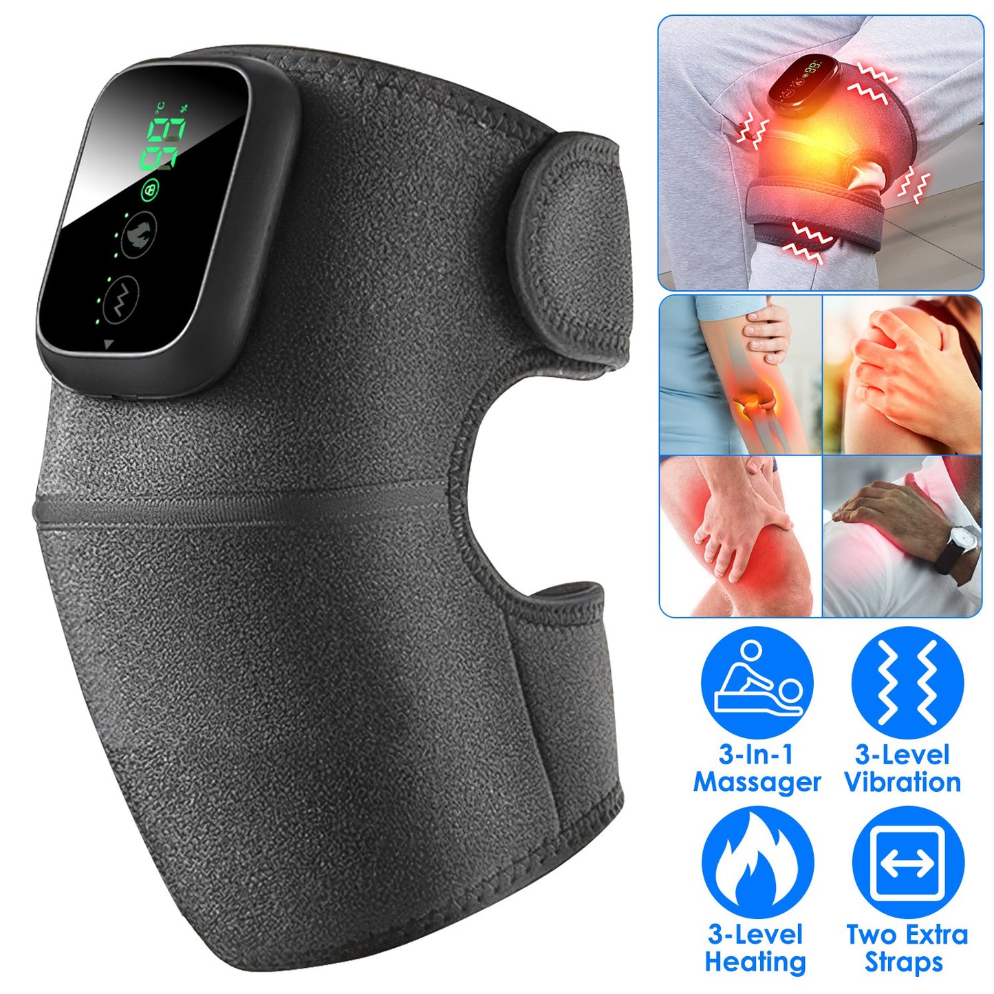 3-In-1 Heated Knee Massager