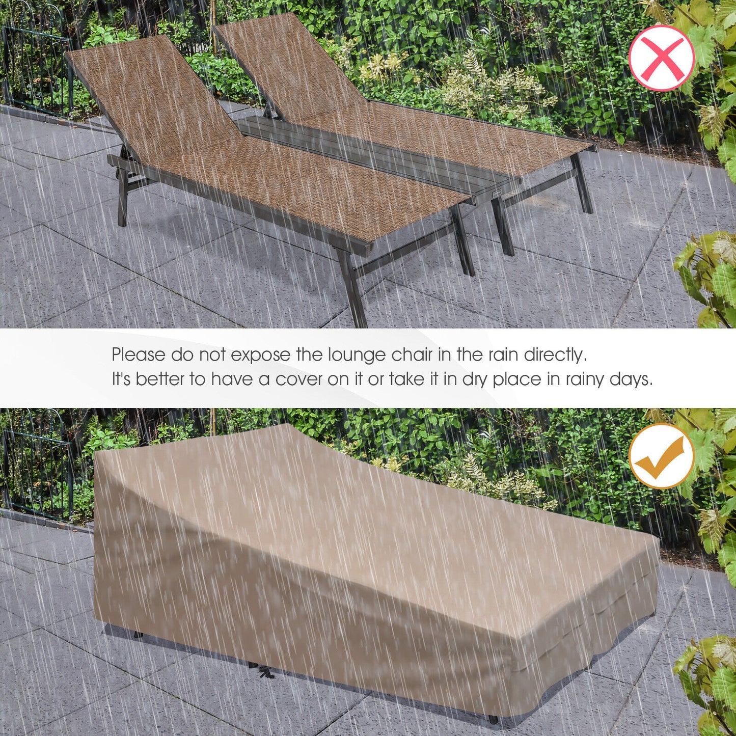 2-Person Patio Chaise Lounge with Adjustable Backrests
