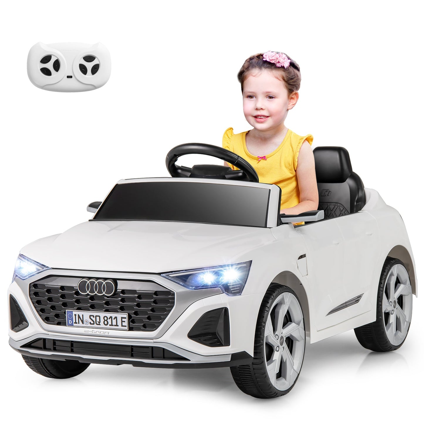 12V Kids Ride on Car Licensed Audi SQ8 with Remote Control and 3 Speeds