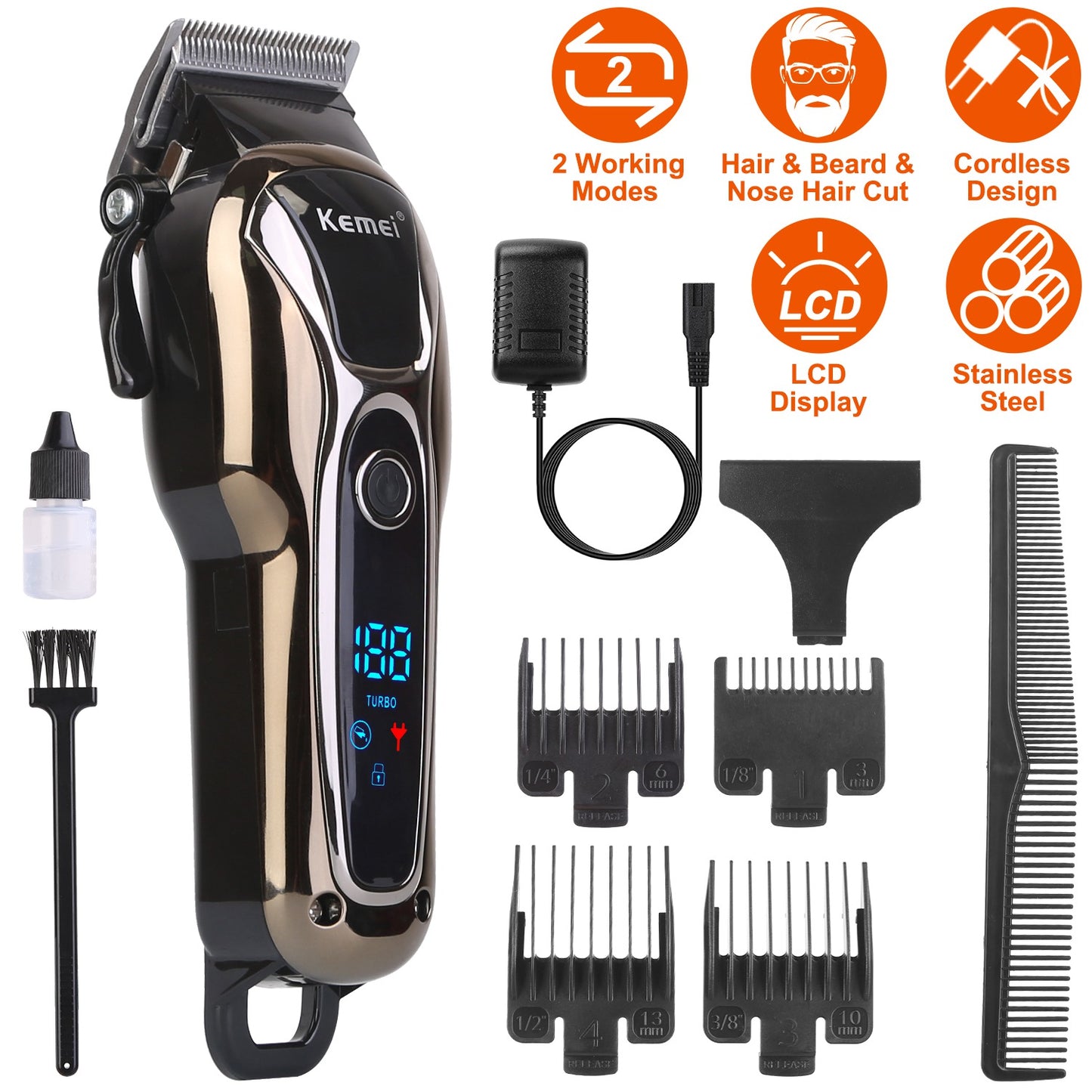 Premium Cordless Electric Hair Clipper
