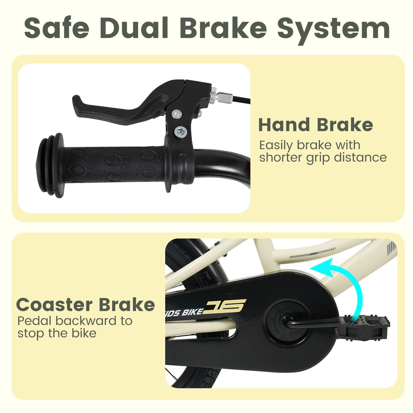 14 Inches Kids Bike Sport Bicycle with Removable Training Wheels
