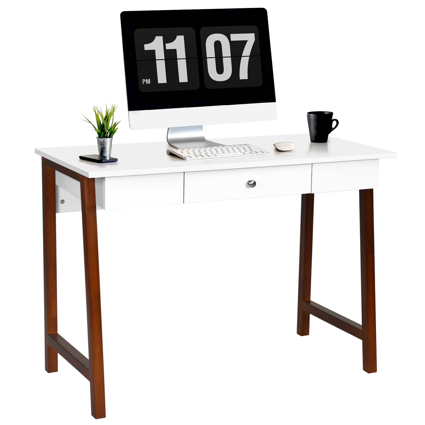 Writing Desk with Drawer - 42" Computer & Vanity Table