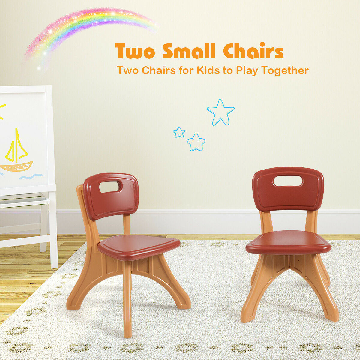 Kids Table and Chair Set with Storage Drawers - 3 Piece