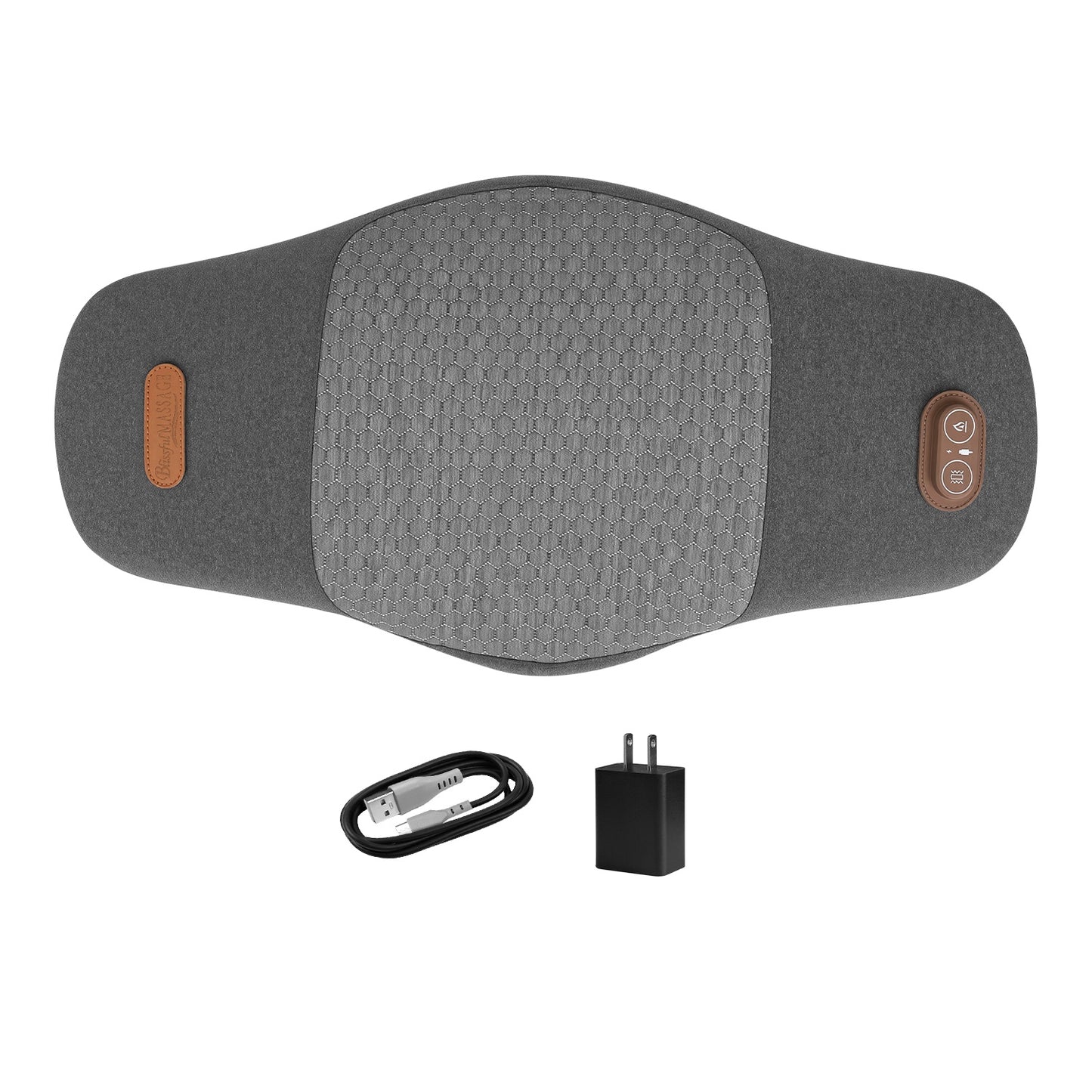 Electric Lumbar Massager Pillow with Heat & Vibration