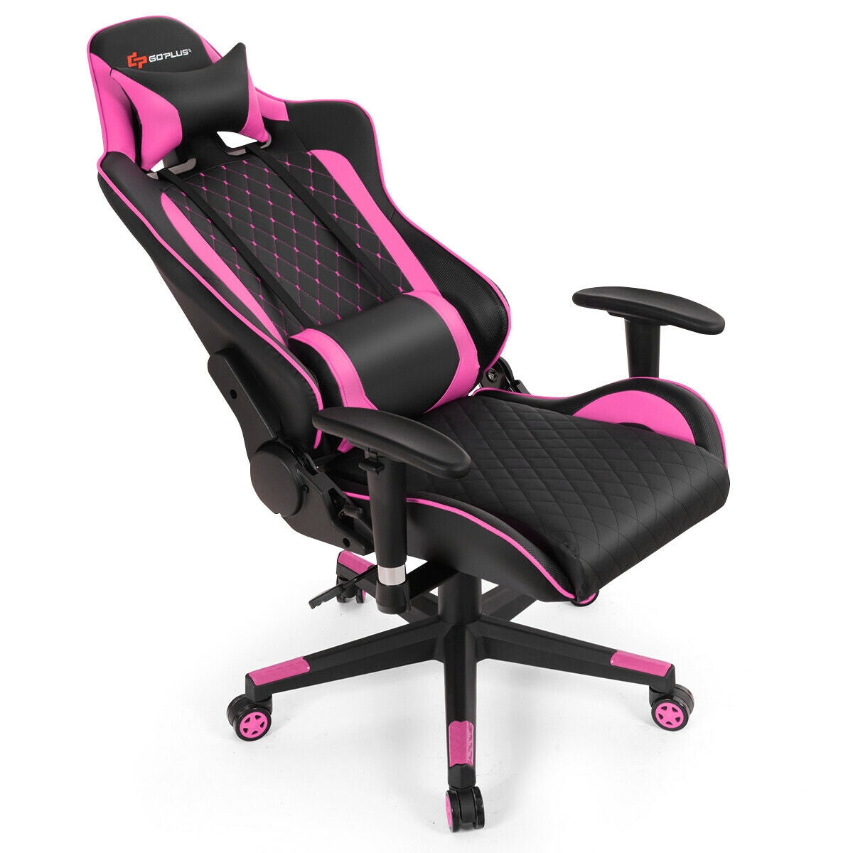 Gaming Chair with Massage Lumbar Support and Headrest