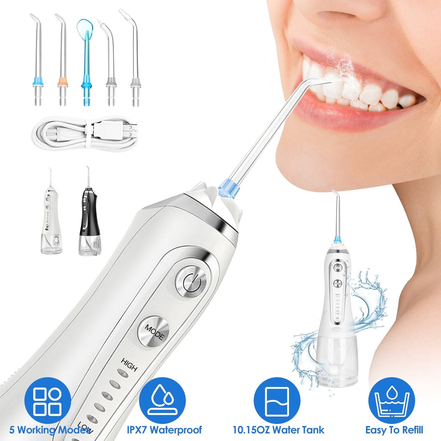 Portable Water Dental Flosser