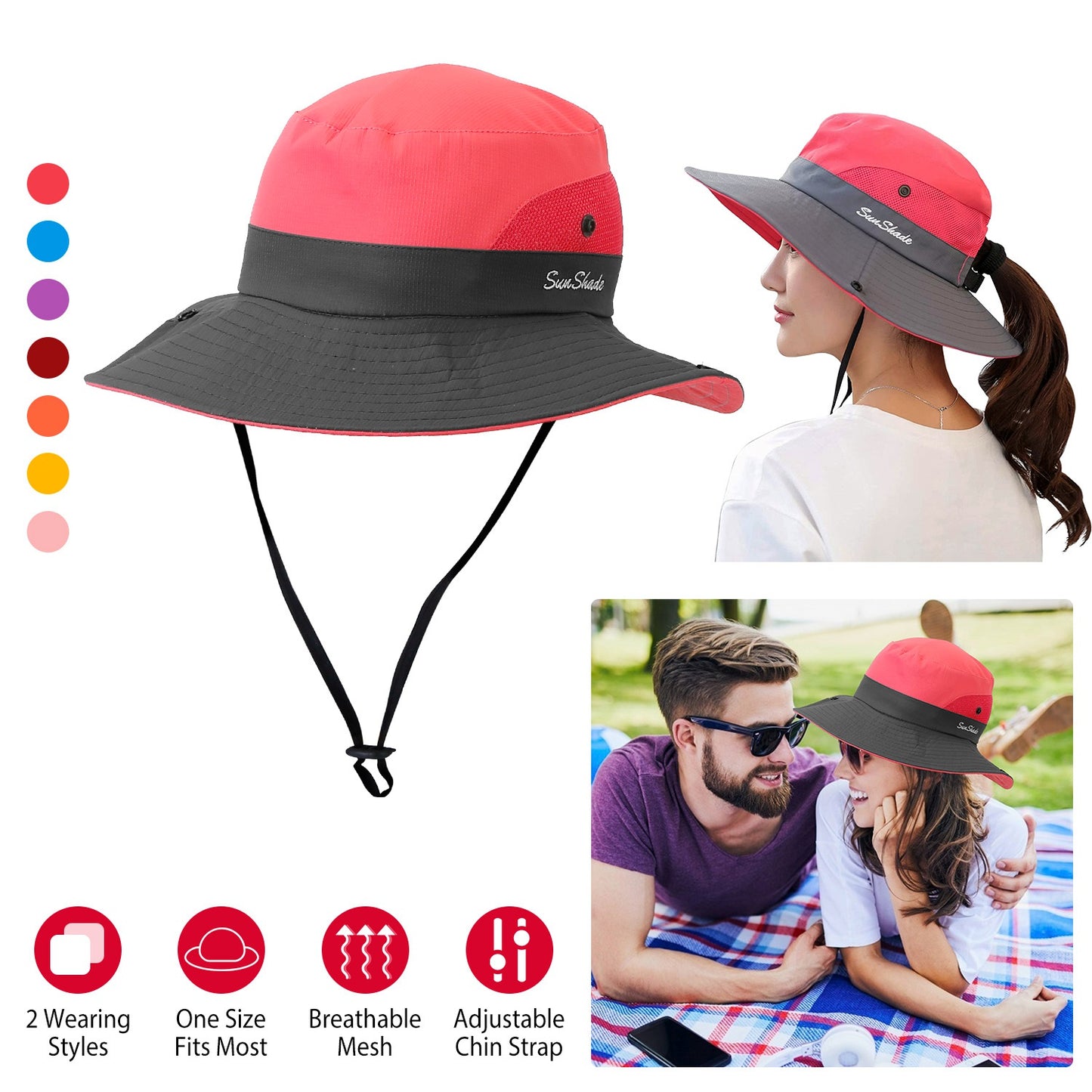 Women Summer Sun Bucket Hats