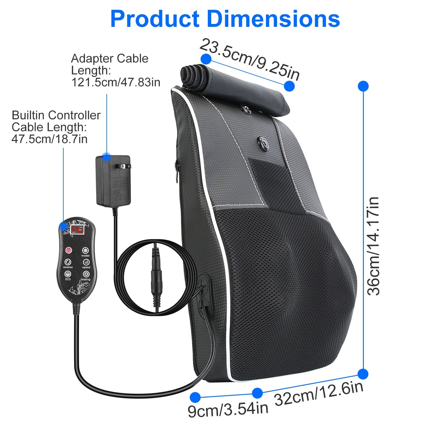 Heated Massage Pillow for Full Body Relief