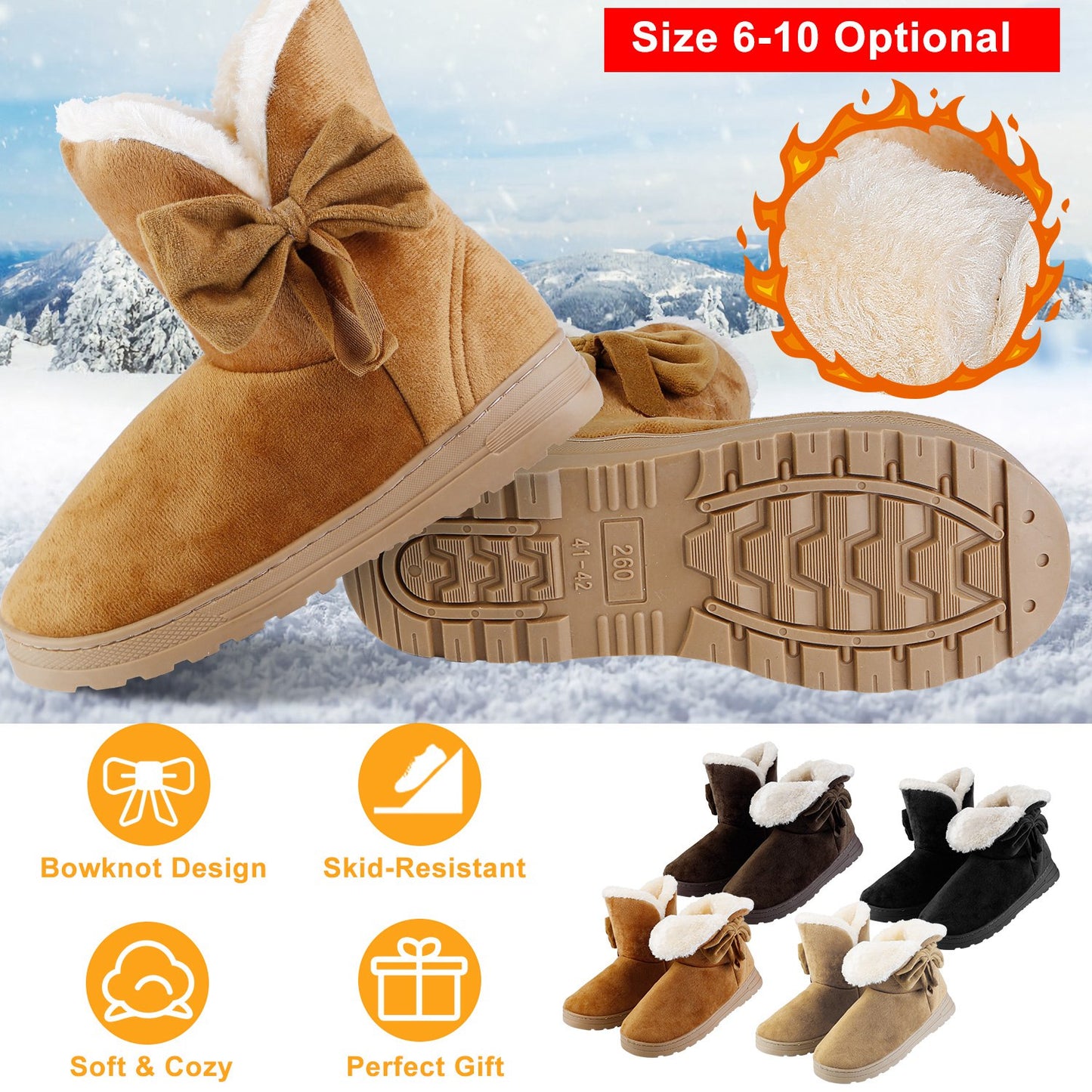 Women Ladies Snow Boots