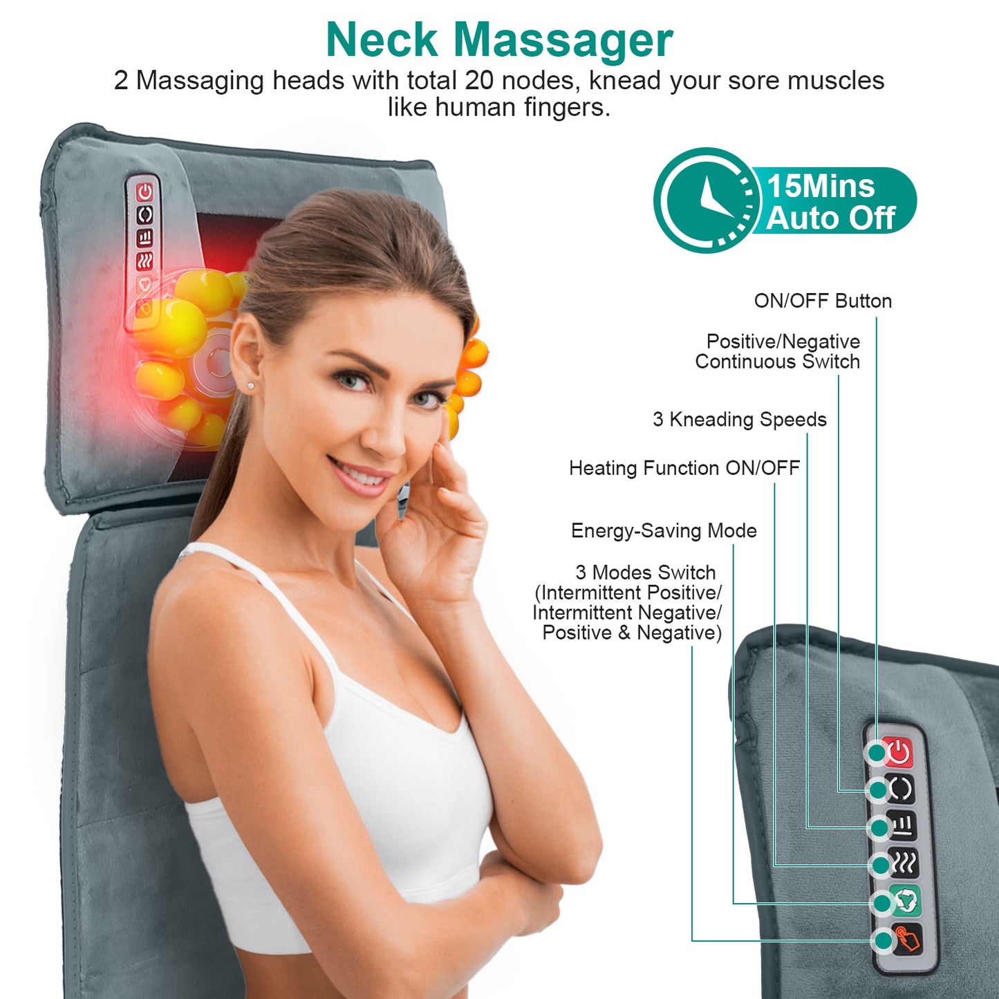Full Body Electric Massage Mat with Heat Vibration
