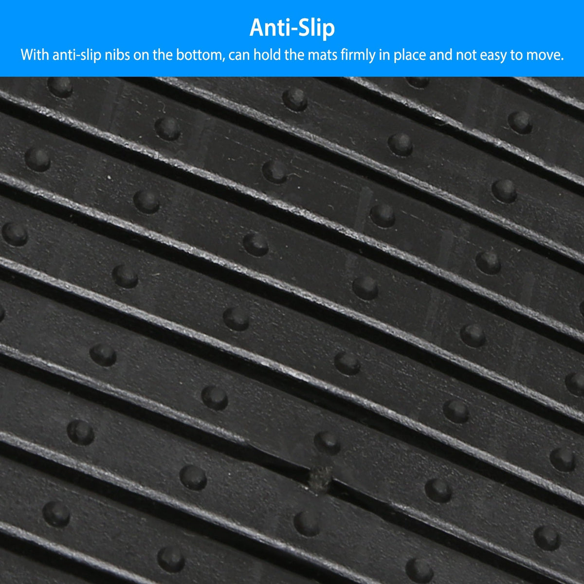 4Pcs Automotive Floor Mats Front and Rear PVC Rubber Floor Mats Heavy Duty Drive Vehicle Car Mats with Trimmable Design Fit Most Cars SUVs Trucks