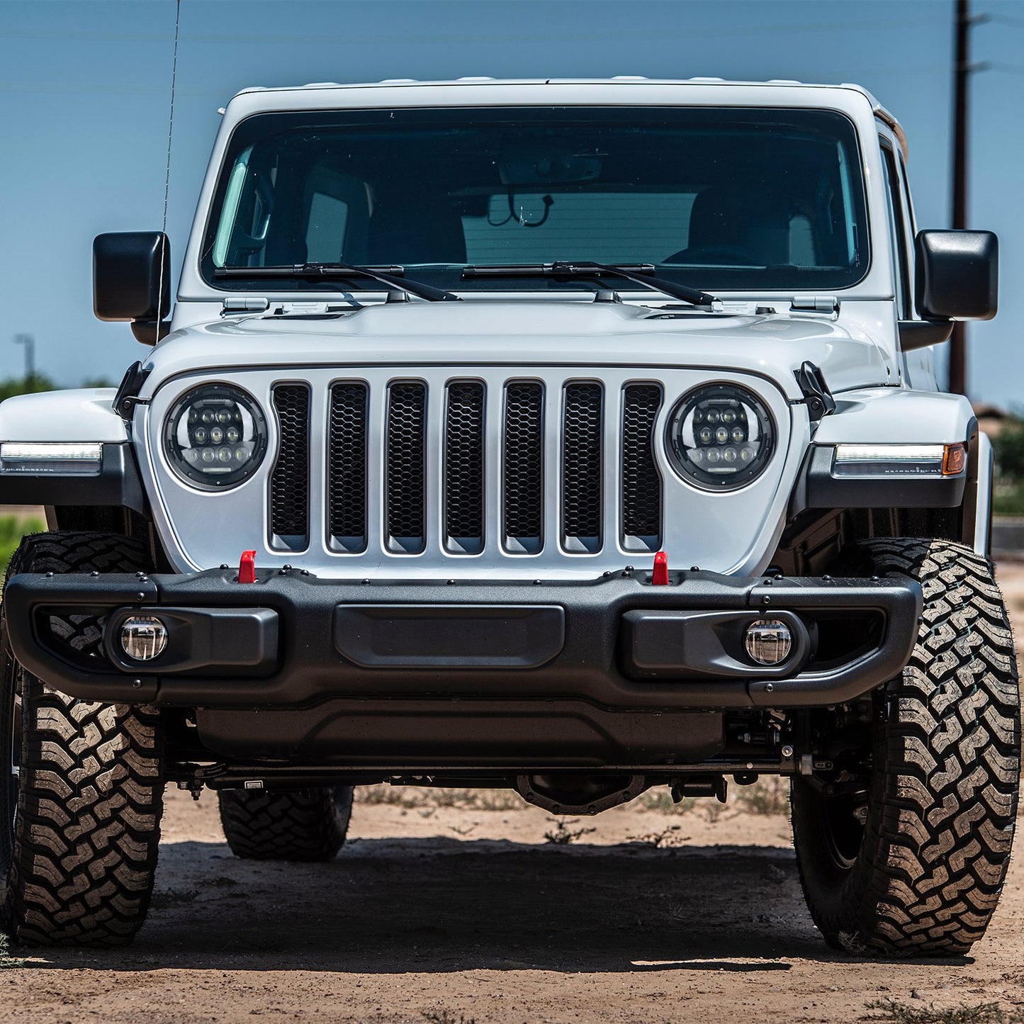 7 Inch Round LED Headlights 75W with DRL for Jeep Wrangler