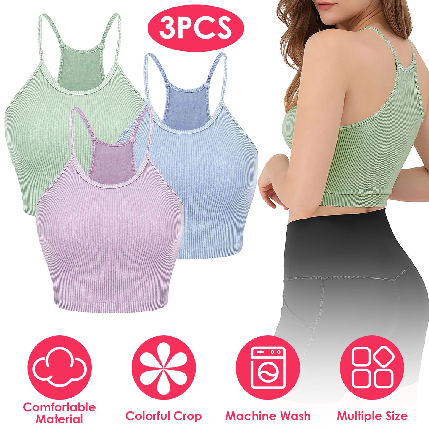 3 Pack Women Crop Top