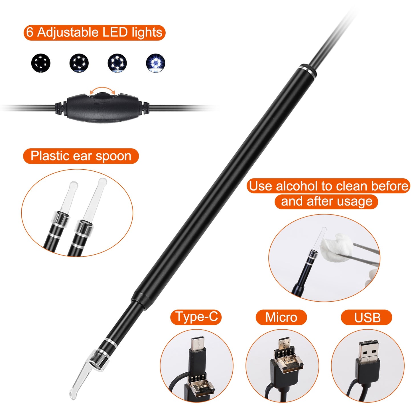Ear Endoscope Wax Remover