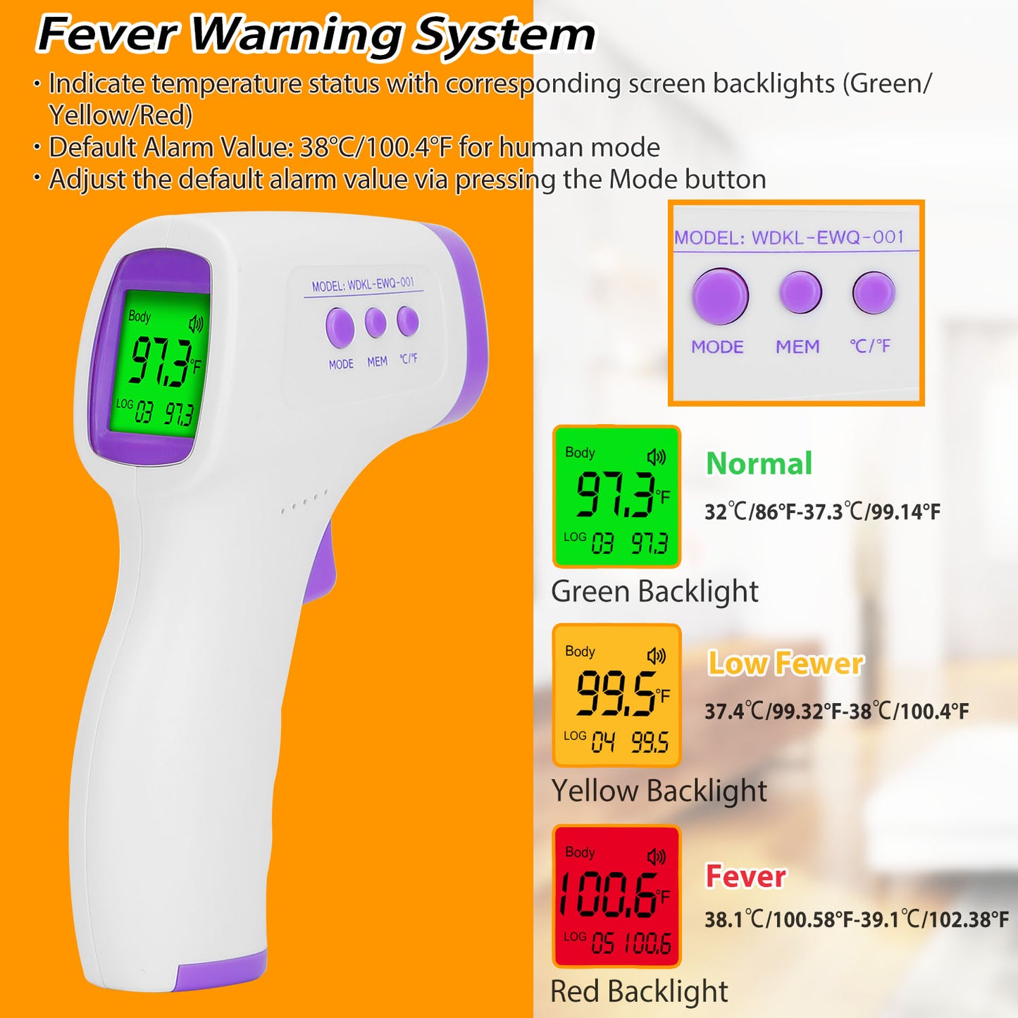 Digital Infrared Thermometer Non-contact Forehead