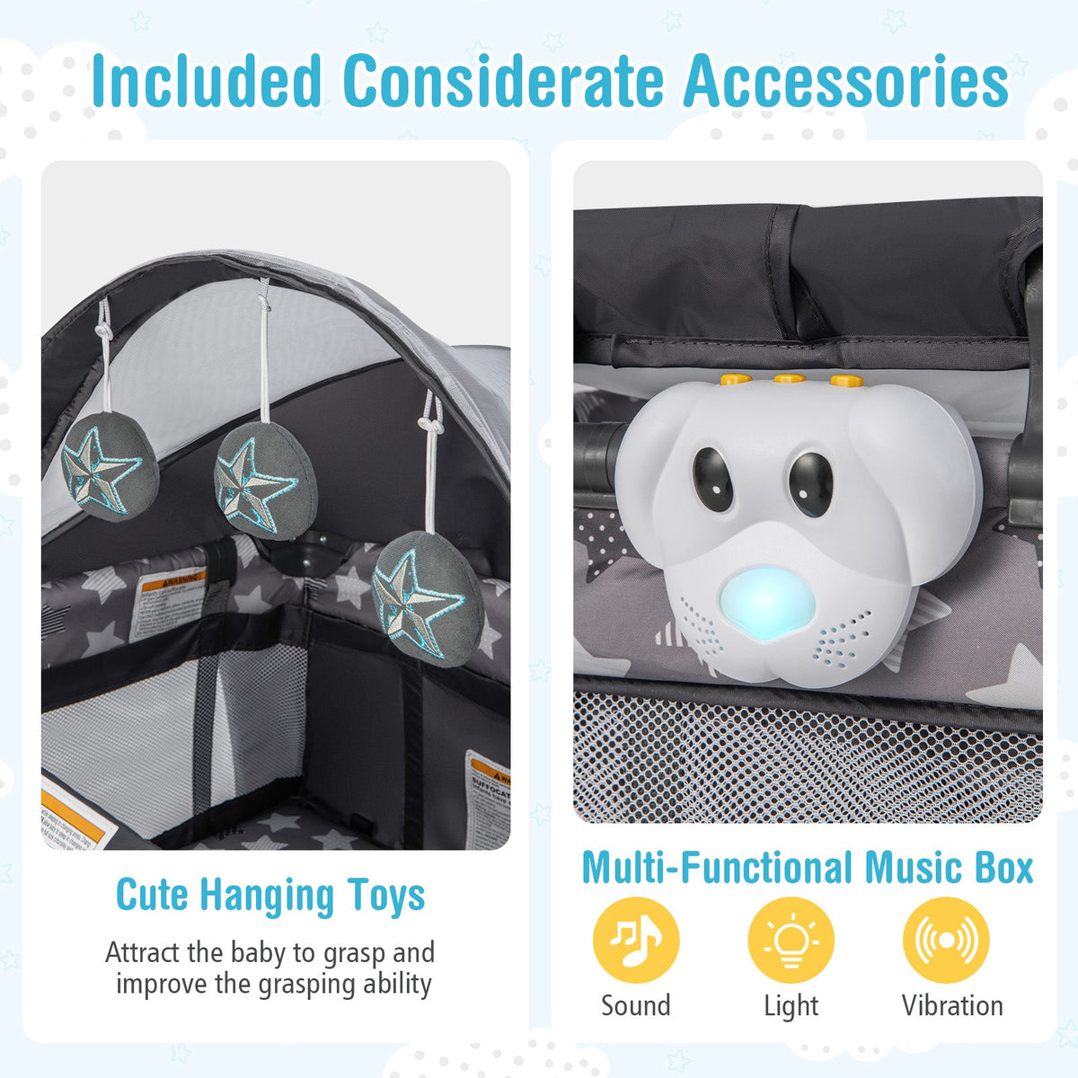 Portable Baby Nursery Center 4-in-1 Portable Travel Crib