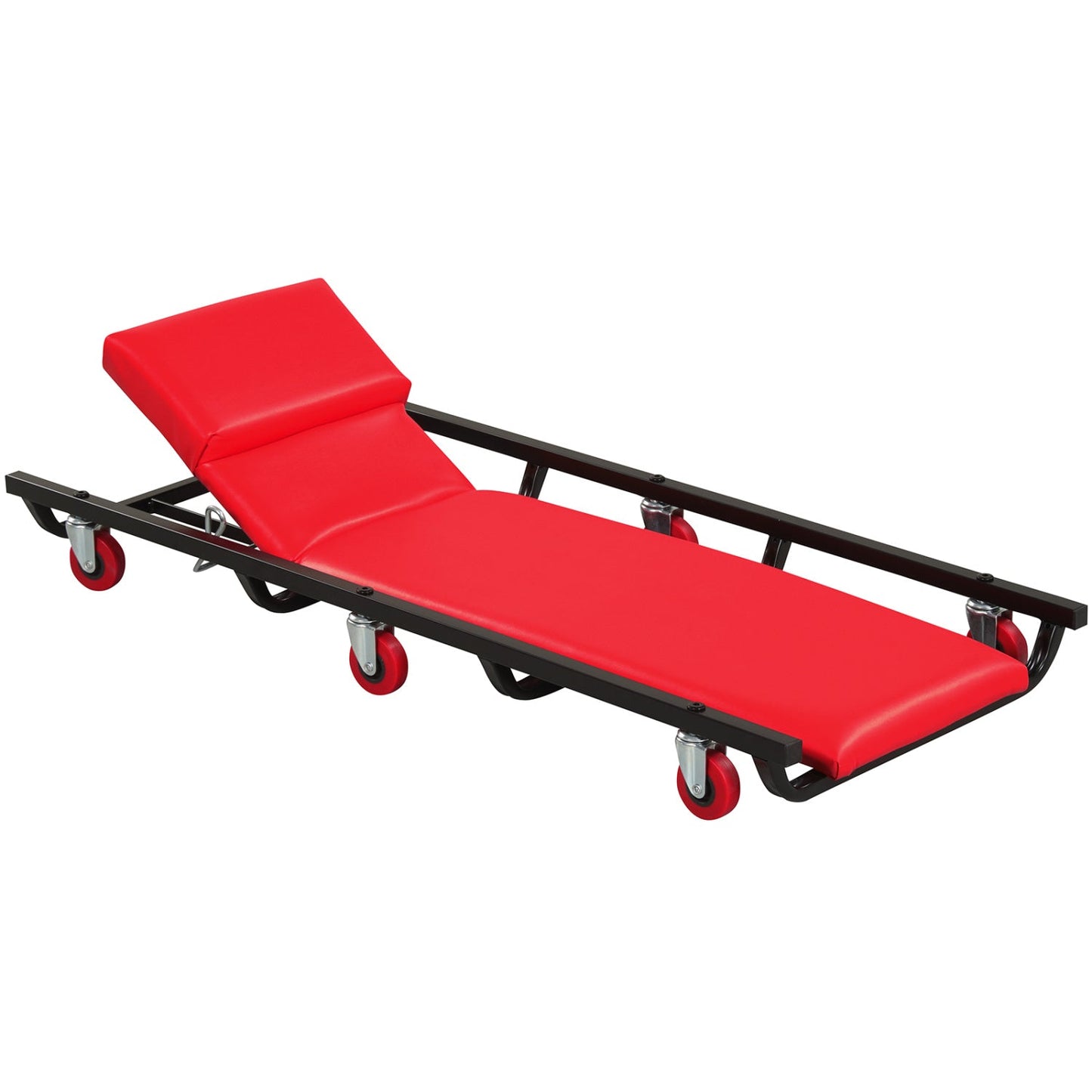 40 Inch Rolling Creeper Padded Mechanic Cart with Adjustable Backrest and Headrest