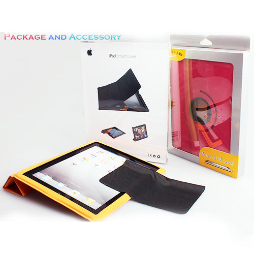 iPad 2 Rotating Magnetic Leather Case with Smart Cover