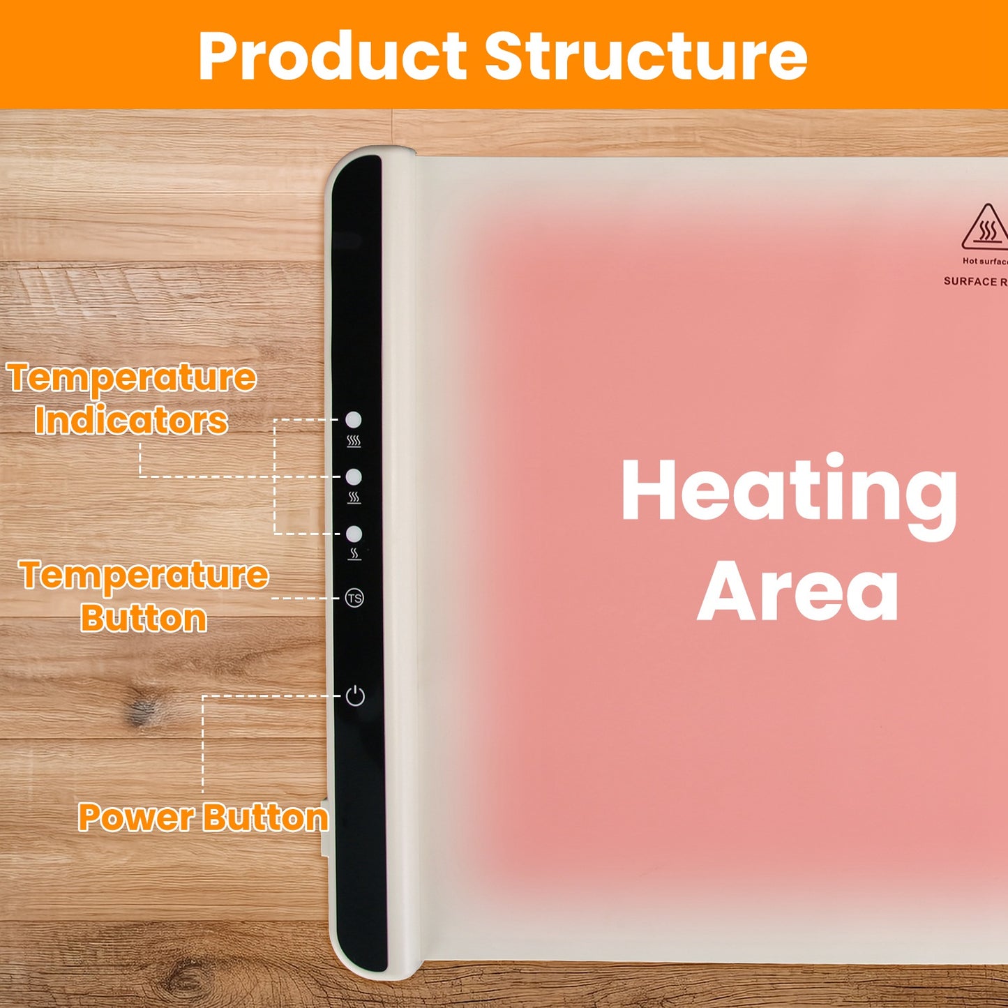 Electric Warming Tray with Adjustable Temperature Control