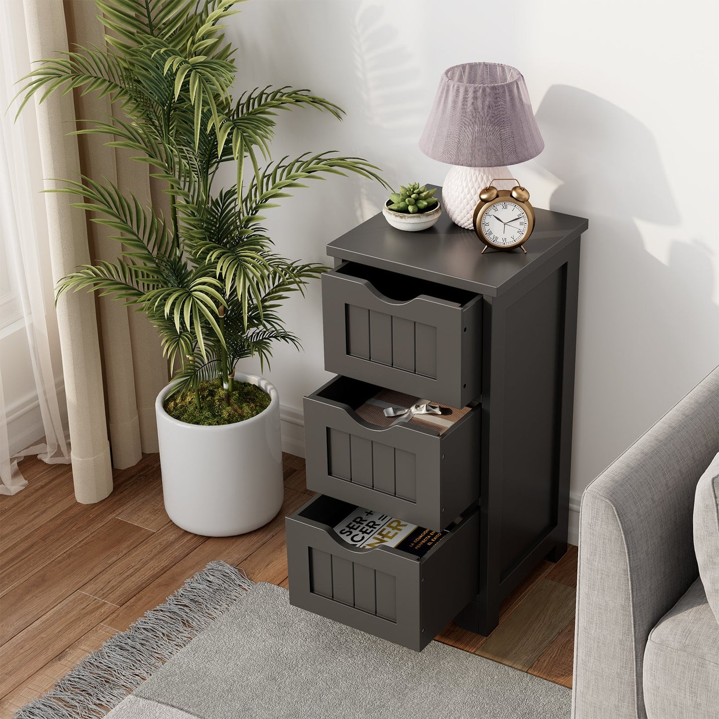 Foldable Utility Cart on 4 Rotate Wheels with Cup Holder