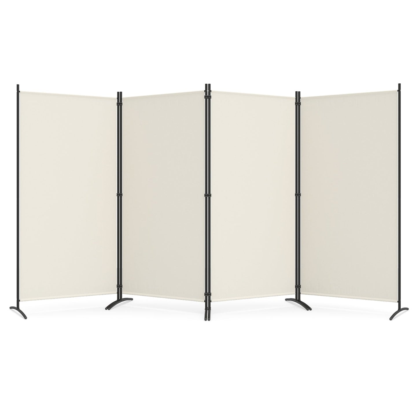 4 Panel Room Divider Screen 6 FT Tall Folding Privacy Partition