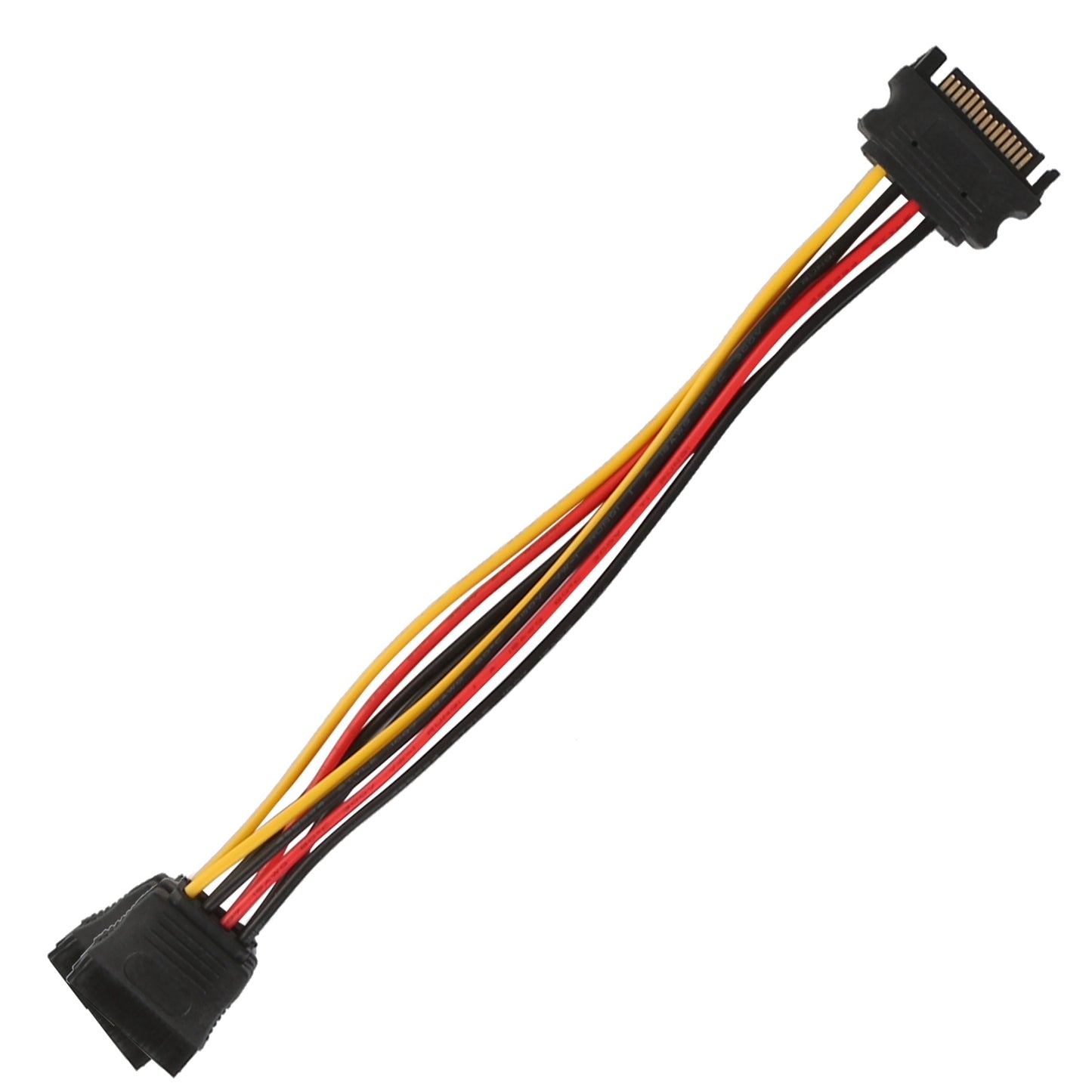15-Pin SATA Power Y Splitter Cable Adapter - 7.9 Inch