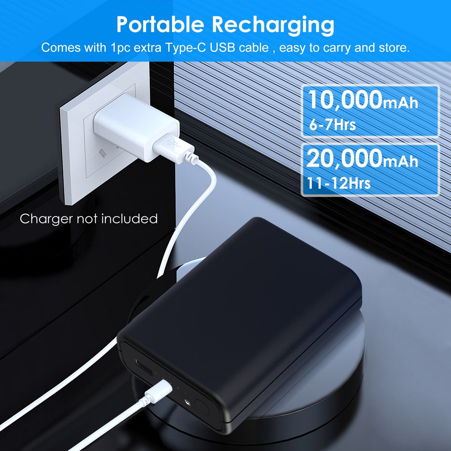 10000mAh Power Bank for Heated Clothing with Dual Output