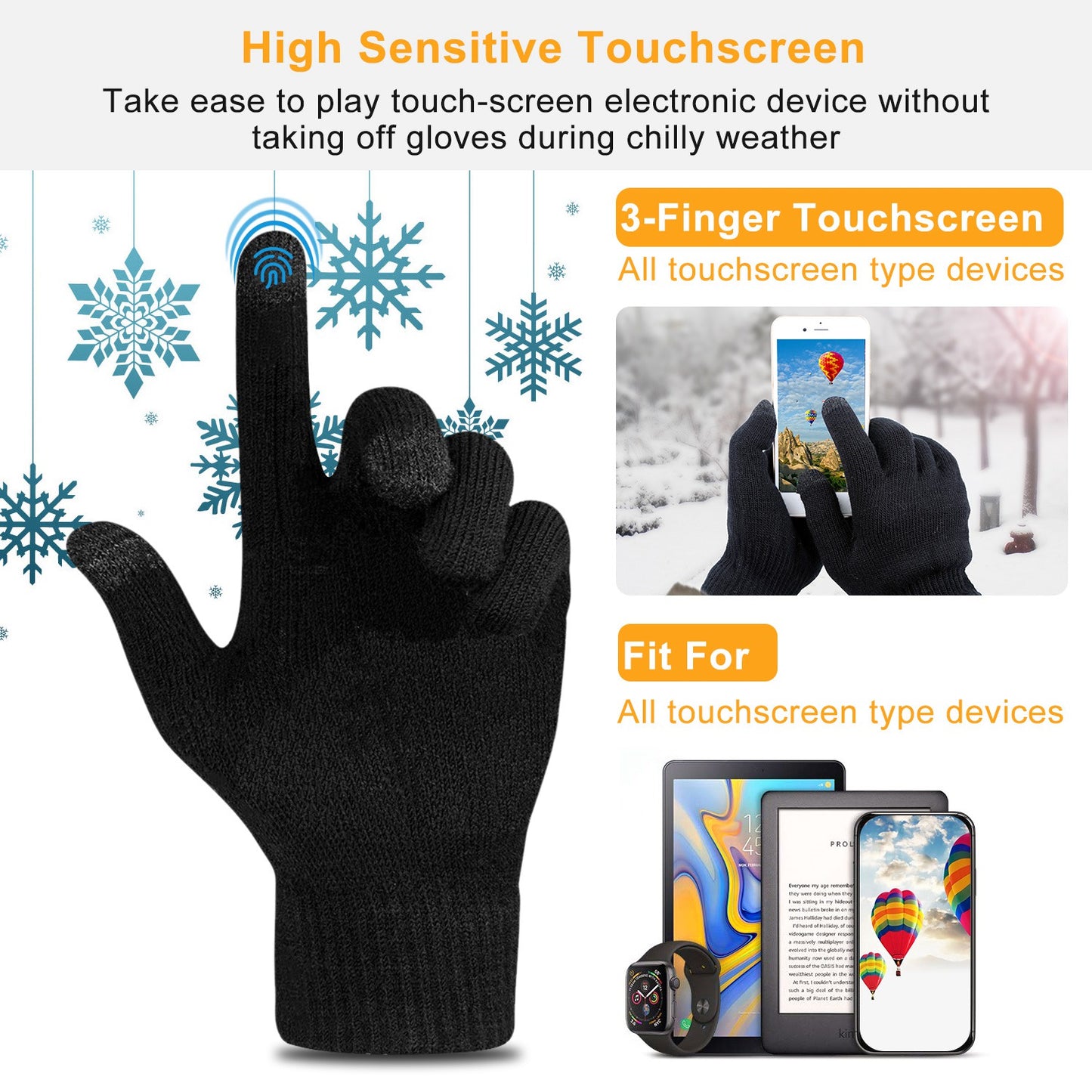 Unisex Winter Knit Gloves