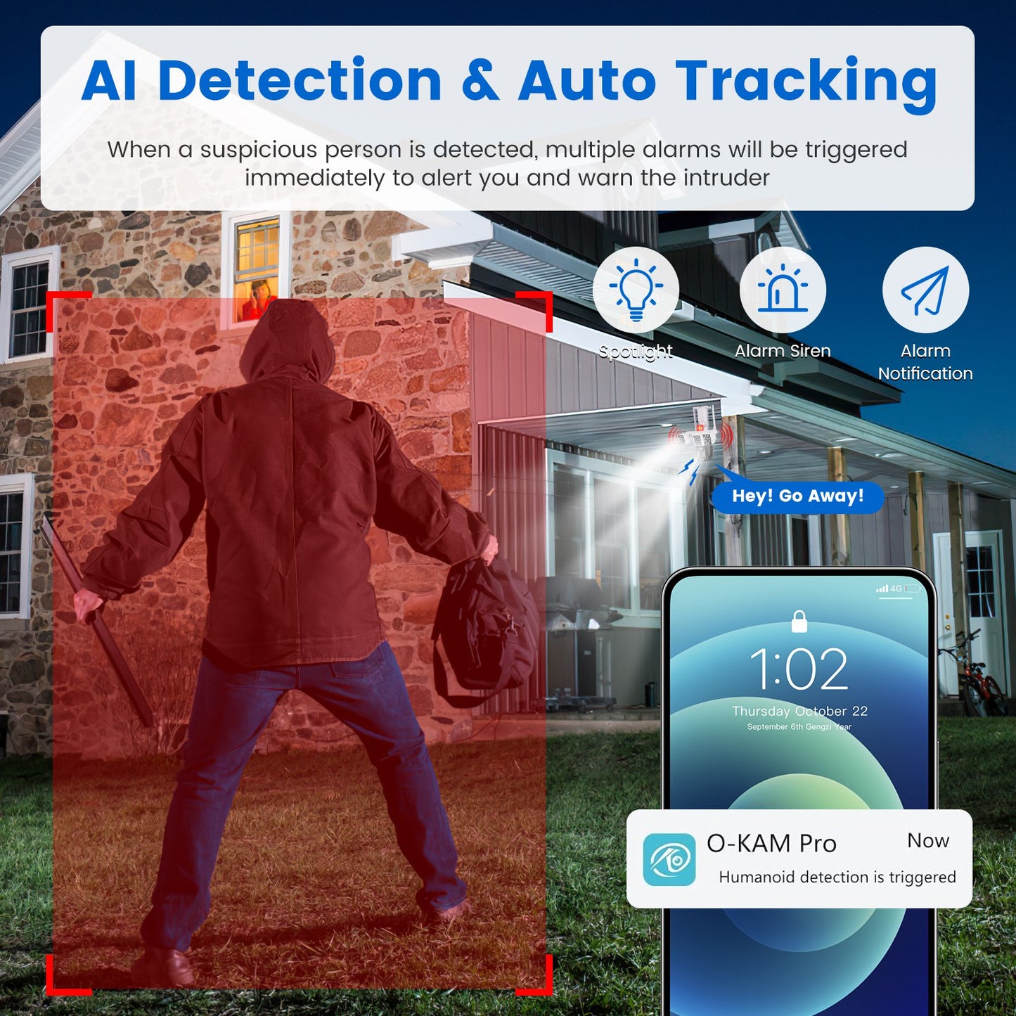 1080P 4-Lens Security Camera with 360° Pan & Tilt