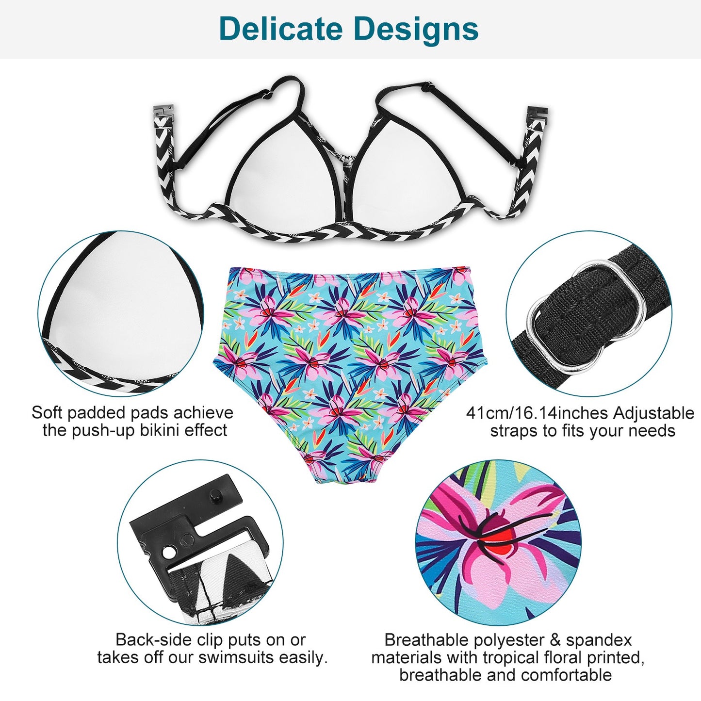 Bikini Sets Two Pieces High-Waist Swimwear