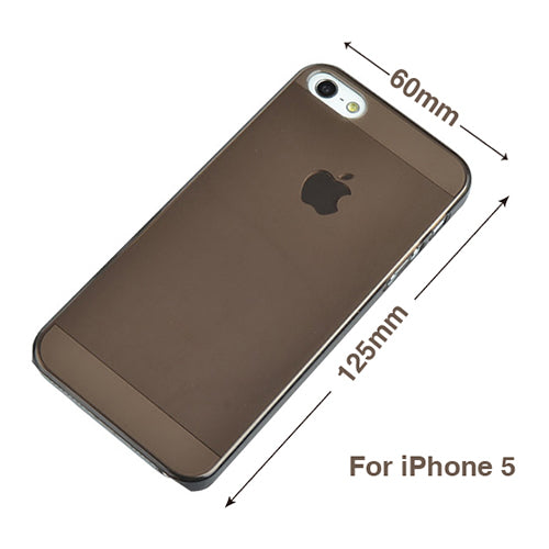 iPhone 5 Hard Snap-On Case - Clear Transparent Black