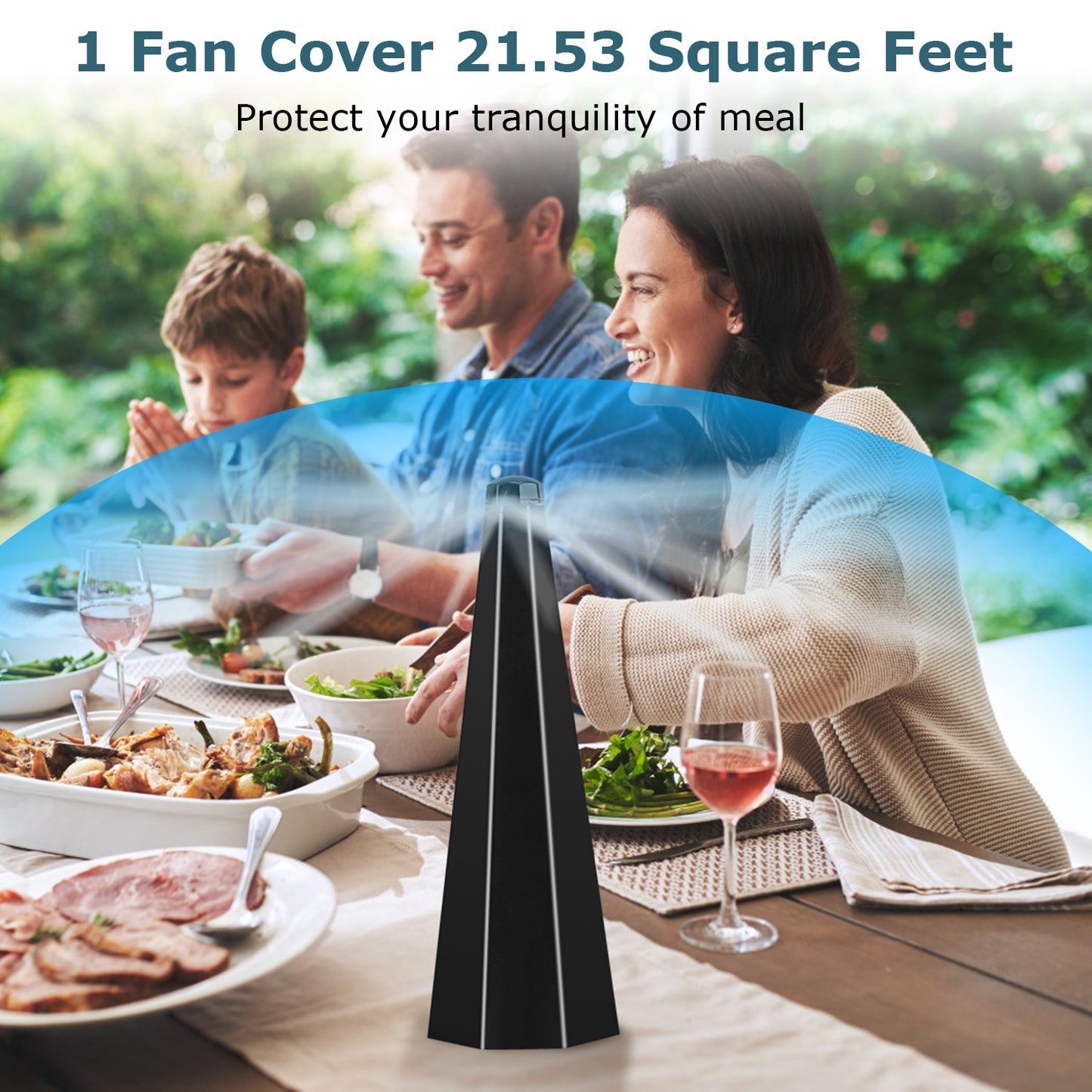 Fly Repellent Table Fan 4-Pack with Holographic Blades