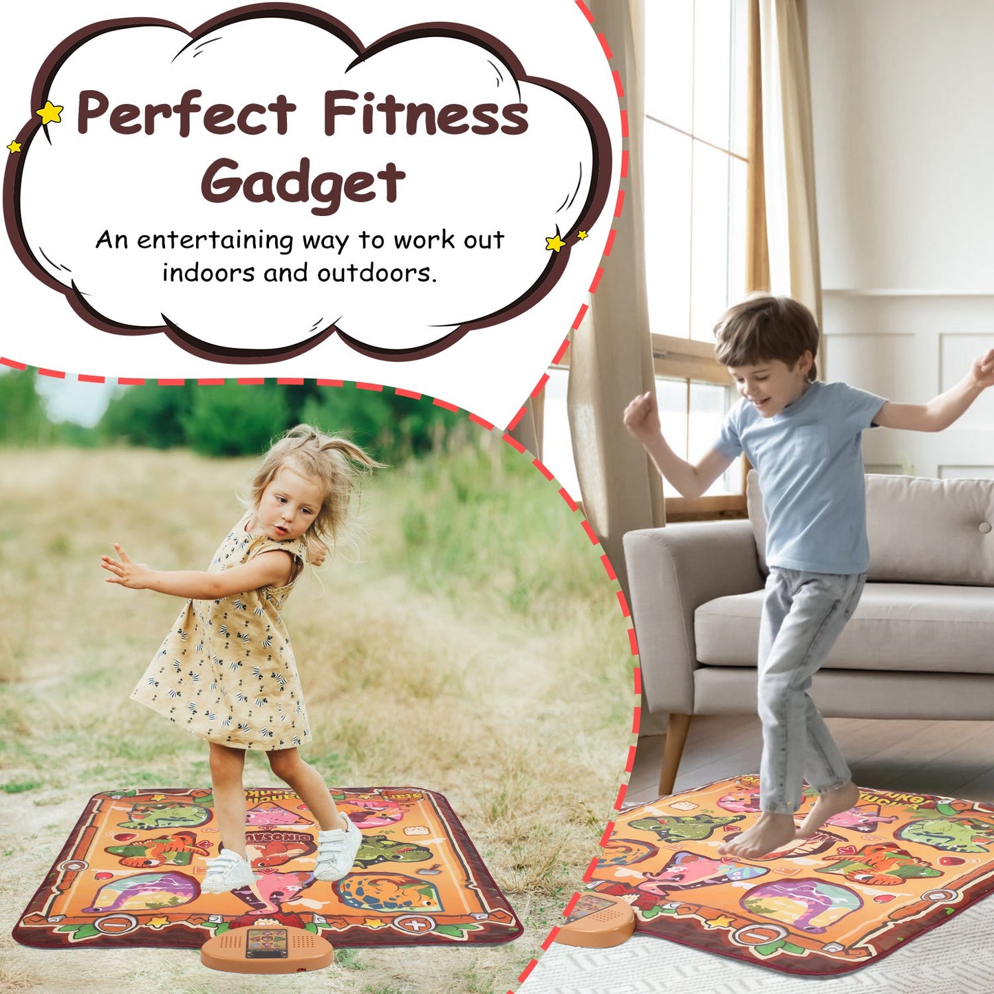 Electronic Music Dance Mat for Kids with 6 Game Modes