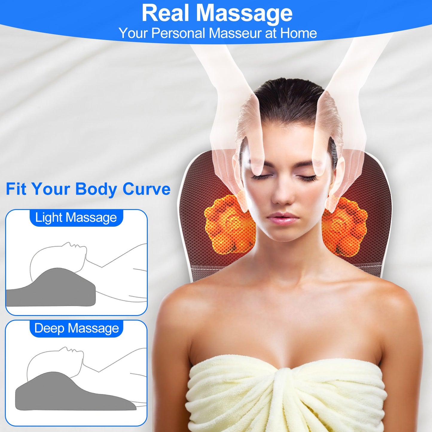 Heated Massage Pillow for Full Body Relief