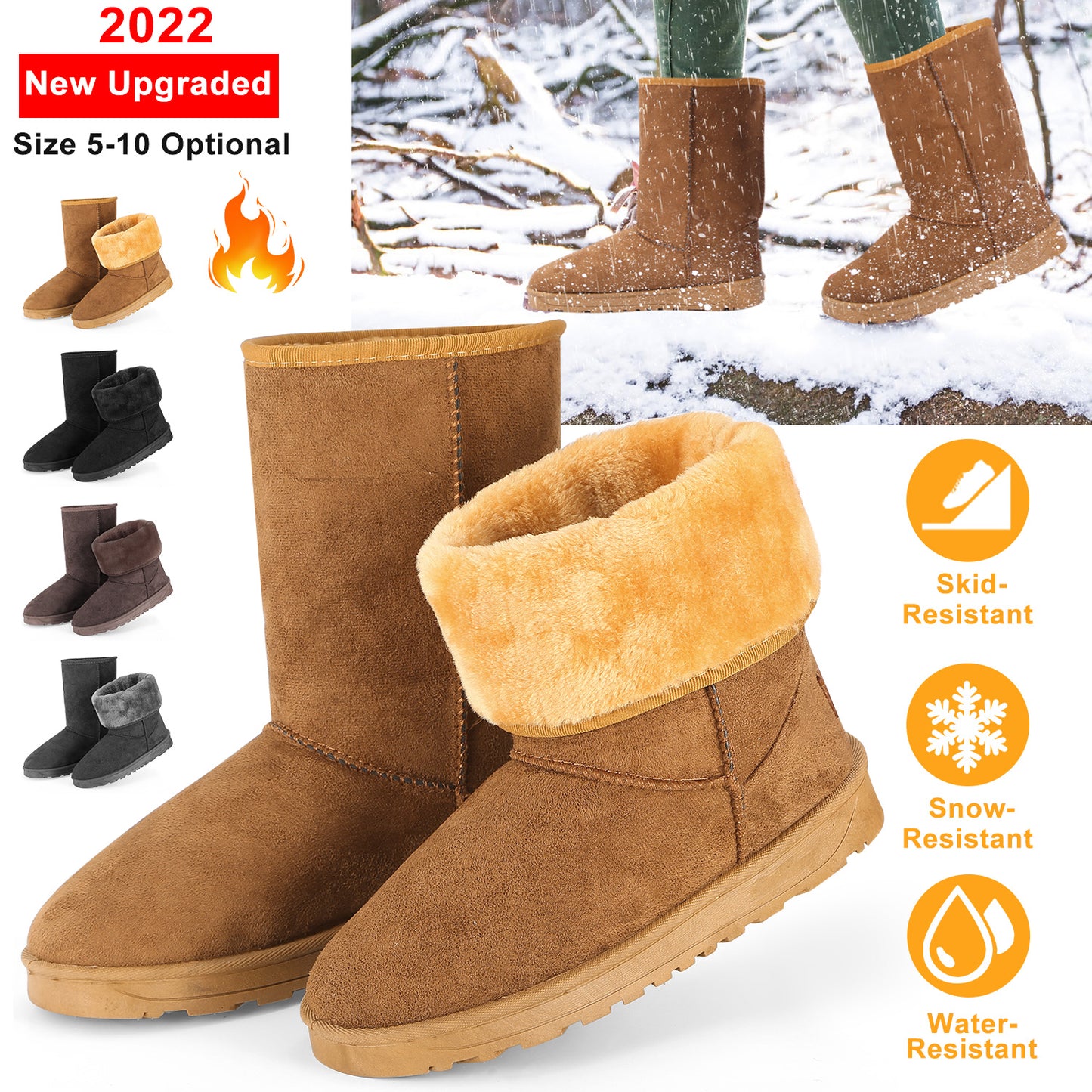 Women Ladies Snow Boots
