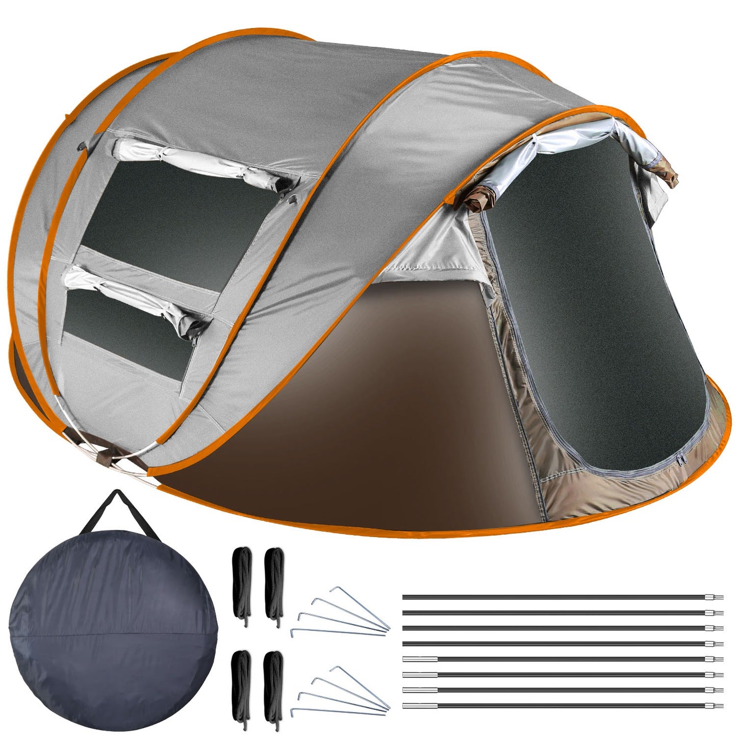 Pop Up Tent 5-8 Person Instant Setup Waterproof Camping Tent