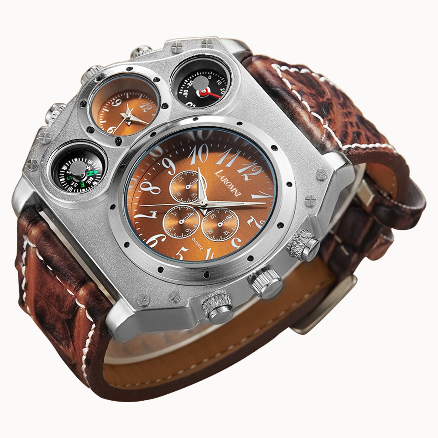Men’s Quartz Watch Two Time Zone