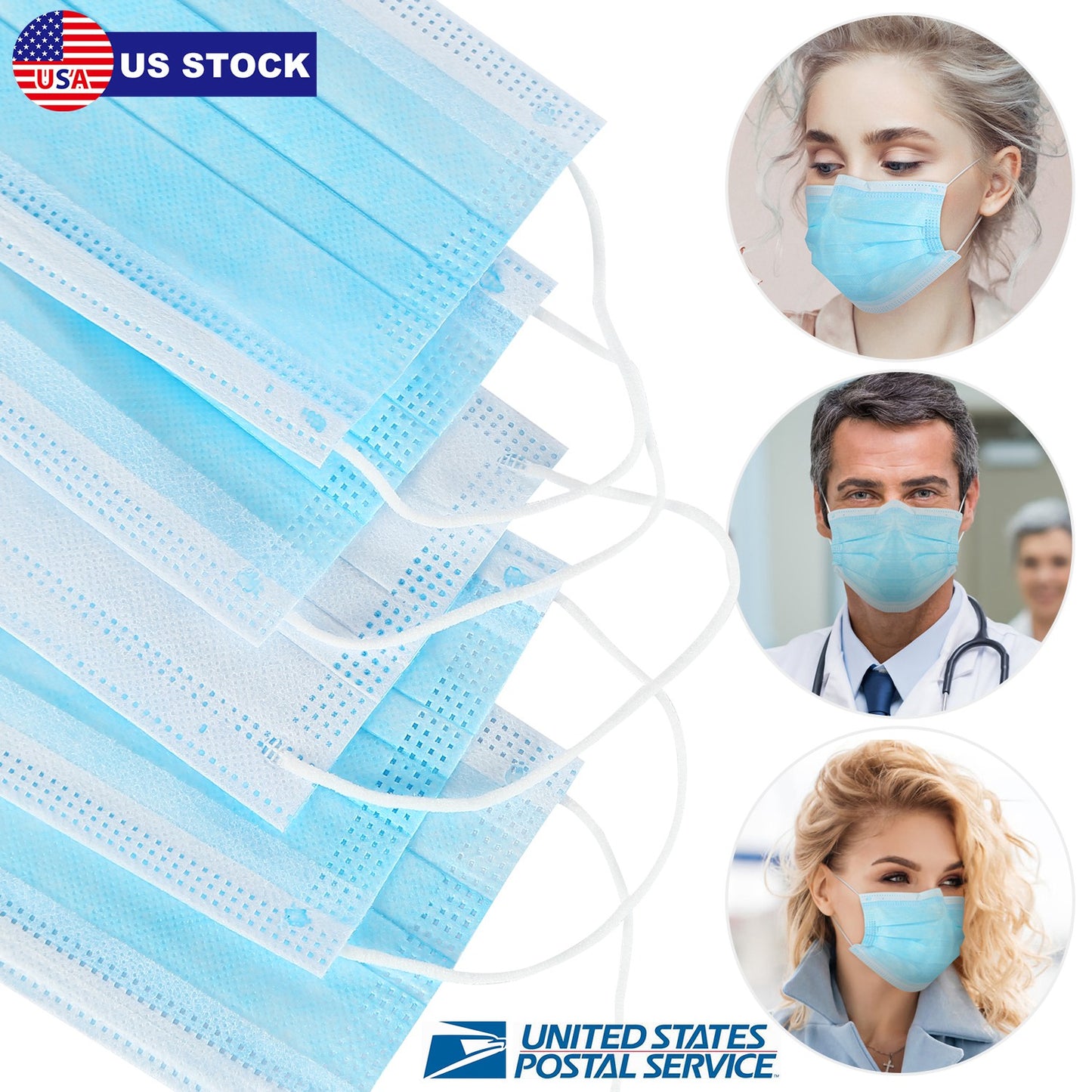 30pcs Disposable Surgical Earloop Face Mask