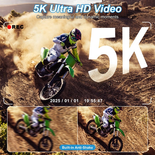 5K Digital Camera with 75MP, WiFi & 18X Zoom