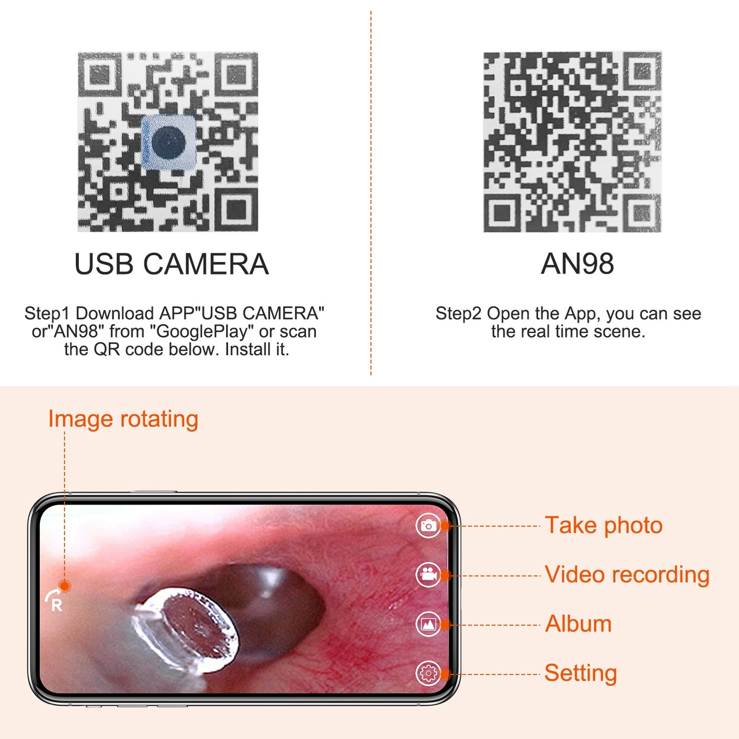 Ear Endoscope Wax Remover
