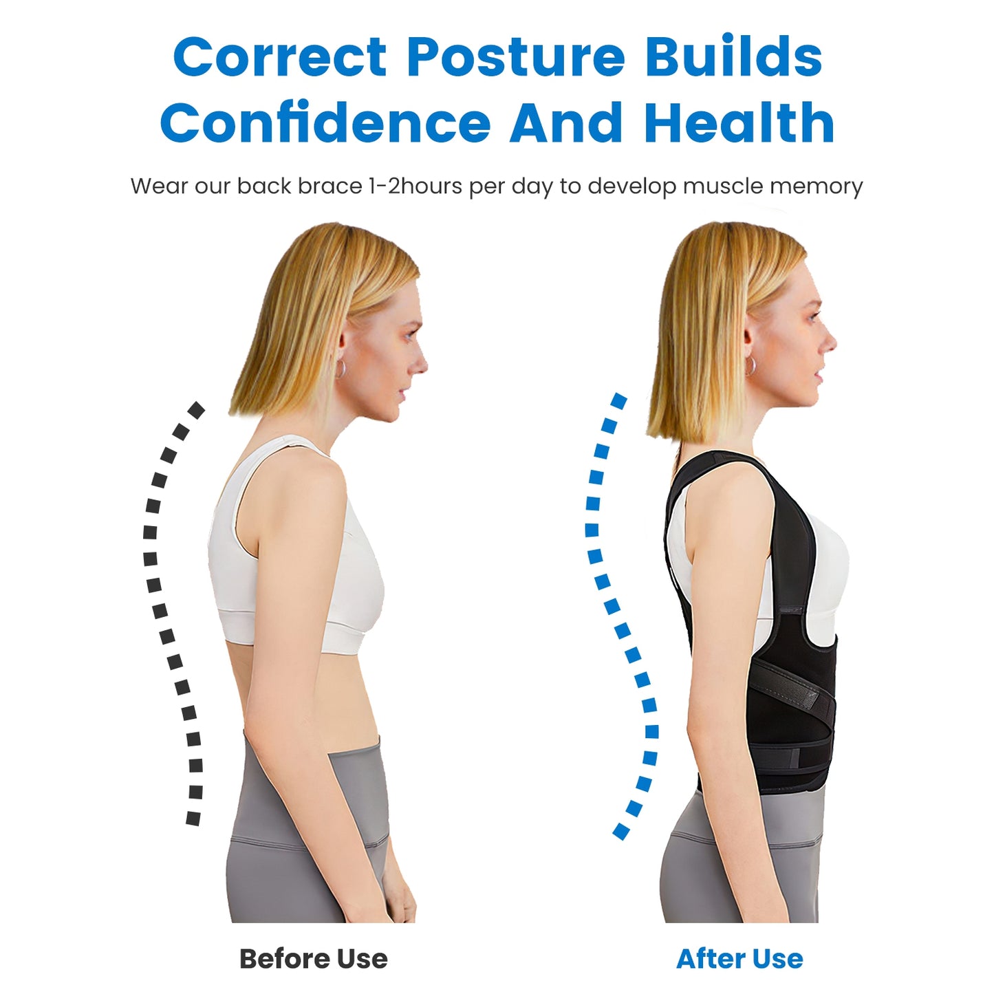 Unisex Posture Support Brace for Daily Wear