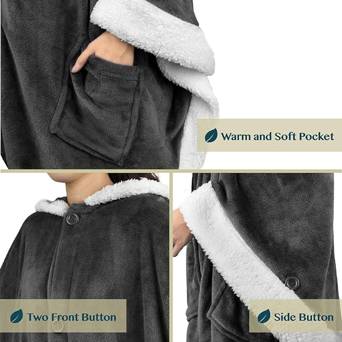 Soft Hoodie Blanket Snuggle Wrap