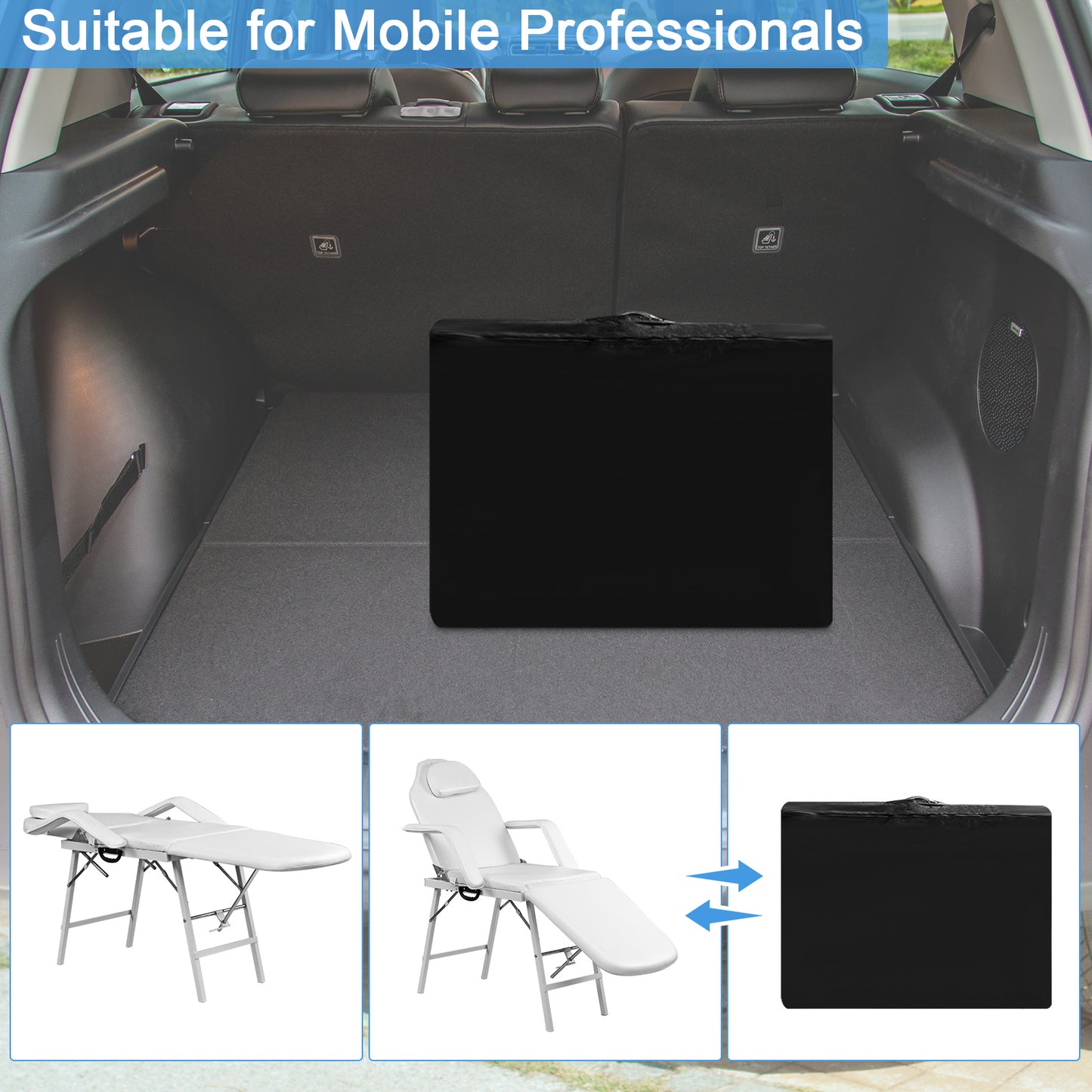 73 Inch Portable Tattoo Salon Facial Bed Massage Table