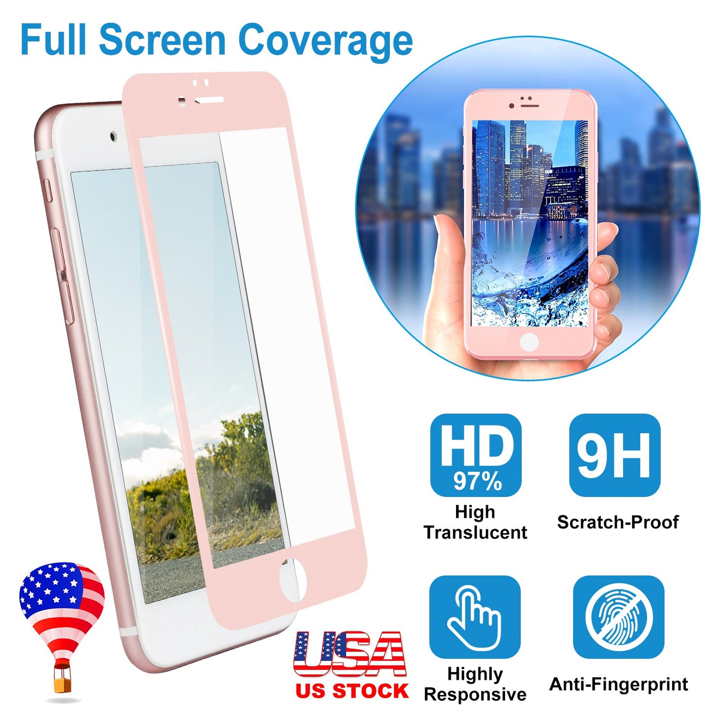 iPhone 6 Plus Tempered Glass Screen Protector 3D Edge