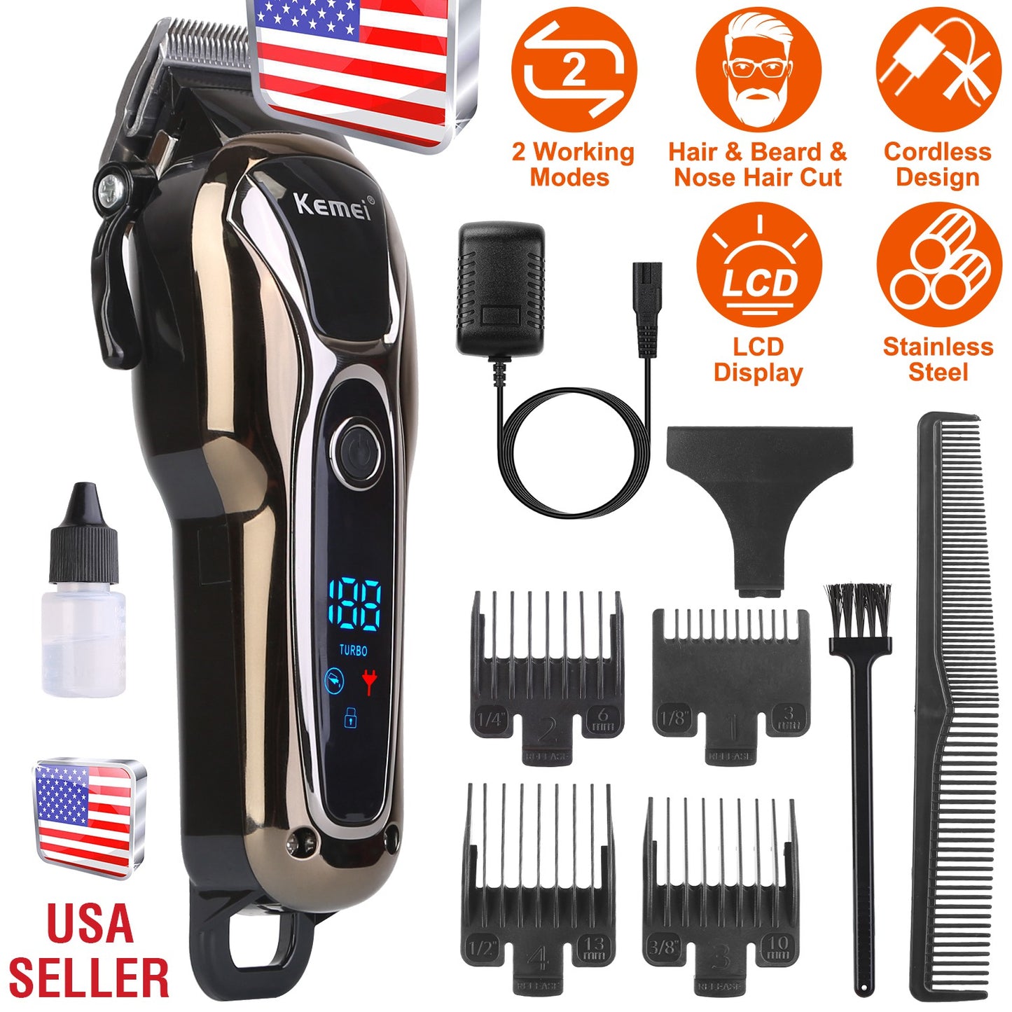 Premium Cordless Electric Hair Clipper