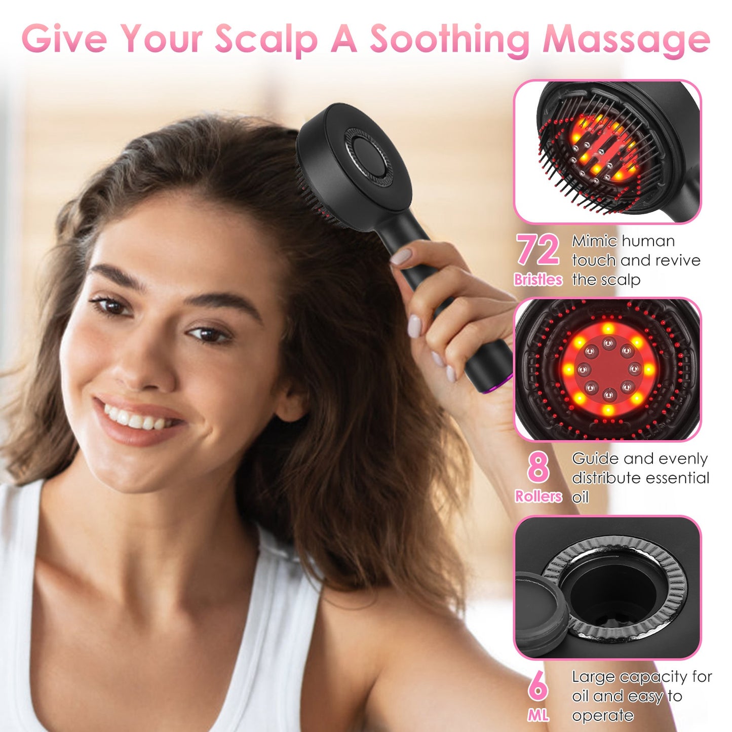 3 In 1 Red Light Scalp Massager
